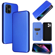 Load image into Gallery viewer, Carbon Fiber Texture Magnetic Horizontal Flip TPU + PC + PU Leather Case with Card Slot, For Xiaomi Mi 11 Ultra, For Xiaomi Mi 11 Pro, For Xiaomi Mi 11 Lite, For Realme C21, For Oppo Find X3 / X3 Pro