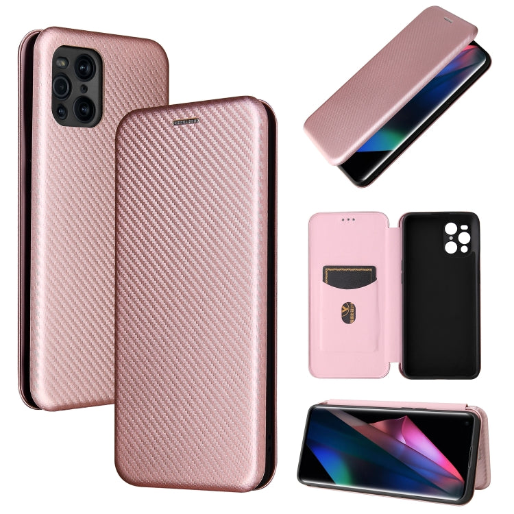 Carbon Fiber Texture Magnetic Horizontal Flip TPU + PC + PU Leather Case with Card Slot, For Xiaomi Mi 11 Ultra, For Xiaomi Mi 11 Pro, For Xiaomi Mi 11 Lite, For Realme C21, For Oppo Find X3 / X3 Pro