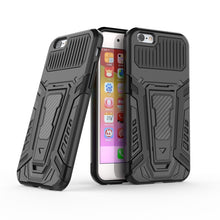 Load image into Gallery viewer, War Chariot Series Armor All-inclusive Shockproof PC + TPU Protective Case with Invisible Holder, For iPhone 6, For iPhone 6 Plus, For iPhone SE 2022 / SE 2020 / 8 / 7, For iPhone 8 Plus / 7 Plus, For iPhone 11, For iPhone 11 Pro Max                   ...