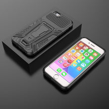 Load image into Gallery viewer, War Chariot Series Armor All-inclusive Shockproof PC + TPU Protective Case with Invisible Holder, For iPhone 6, For iPhone 6 Plus, For iPhone SE 2022 / SE 2020 / 8 / 7, For iPhone 8 Plus / 7 Plus, For iPhone 11, For iPhone 11 Pro Max                   ...