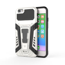 Load image into Gallery viewer, War Chariot Series Armor All-inclusive Shockproof PC + TPU Protective Case with Invisible Holder, For iPhone 6, For iPhone 6 Plus, For iPhone SE 2022 / SE 2020 / 8 / 7, For iPhone 8 Plus / 7 Plus, For iPhone 11, For iPhone 11 Pro Max                   ...