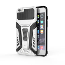 Load image into Gallery viewer, War Chariot Series Armor All-inclusive Shockproof PC + TPU Protective Case with Invisible Holder, For iPhone 6, For iPhone 6 Plus, For iPhone SE 2022 / SE 2020 / 8 / 7, For iPhone 8 Plus / 7 Plus, For iPhone 11, For iPhone 11 Pro Max                   ...