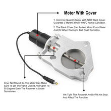 Load image into Gallery viewer, Universal Car Stainless Steel Racing Electric Exhaust Cutout Valves Control Motor, 2 inch, 2.25 inch, 3 inch