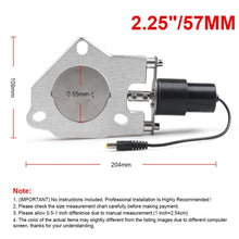 Load image into Gallery viewer, Universal Car Stainless Steel Racing Electric Exhaust Cutout Valves Control Motor, 2 inch, 2.25 inch, 3 inch