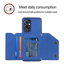 Load image into Gallery viewer, Skin Feel PU + TPU + PC Back Cover Shockproof Case with Card Slots &amp; Holder &amp; Photo Frame, For OnePlus 9 Pro, For Samsung Galaxy A42 5G