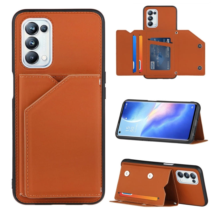 Skin Feel PU + TPU + PC Back Cover Shockproof Case with Card Slots & Holder & Photo Frame, For OPPO A93 5G, For OPPO A94, For Samsung Galaxy A02s (US Version), For Samsung Galaxy A02s (EU Version), For Samsung Galaxy A32 5G, For Xiaomi Mi 10T Lite 5G  ...