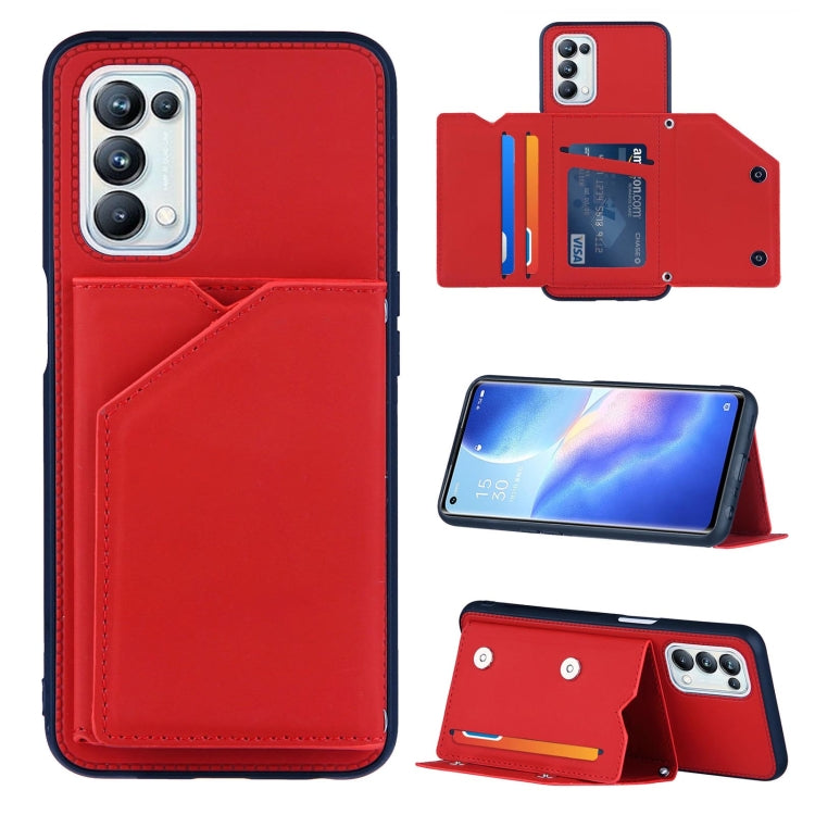 Skin Feel PU + TPU + PC Back Cover Shockproof Case with Card Slots & Holder & Photo Frame, For OPPO A93 5G, For OPPO A94, For Samsung Galaxy A02s (US Version), For Samsung Galaxy A02s (EU Version), For Samsung Galaxy A32 5G, For Xiaomi Mi 10T Lite 5G  ...