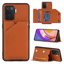 Load image into Gallery viewer, Skin Feel PU + TPU + PC Back Cover Shockproof Case with Card Slots &amp; Holder &amp; Photo Frame, For OPPO A93 5G, For OPPO A94, For Samsung Galaxy A02s (US Version), For Samsung Galaxy A02s (EU Version), For Samsung Galaxy A32 5G, For Xiaomi Mi 10T Lite 5G  ...
