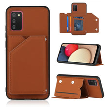 Load image into Gallery viewer, Skin Feel PU + TPU + PC Back Cover Shockproof Case with Card Slots &amp; Holder &amp; Photo Frame, For OPPO A93 5G, For OPPO A94, For Samsung Galaxy A02s (US Version), For Samsung Galaxy A02s (EU Version), For Samsung Galaxy A32 5G, For Xiaomi Mi 10T Lite 5G  ...