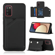 Load image into Gallery viewer, Skin Feel PU + TPU + PC Back Cover Shockproof Case with Card Slots &amp; Holder &amp; Photo Frame, For OPPO A93 5G, For OPPO A94, For Samsung Galaxy A02s (US Version), For Samsung Galaxy A02s (EU Version), For Samsung Galaxy A32 5G, For Xiaomi Mi 10T Lite 5G  ...