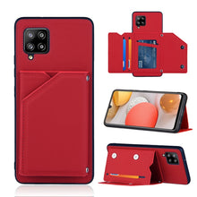 Load image into Gallery viewer, Skin Feel PU + TPU + PC Back Cover Shockproof Case with Card Slots &amp; Holder &amp; Photo Frame, For OnePlus 9 Pro, For Samsung Galaxy A42 5G