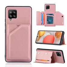Load image into Gallery viewer, Skin Feel PU + TPU + PC Back Cover Shockproof Case with Card Slots &amp; Holder &amp; Photo Frame, For OnePlus 9 Pro, For Samsung Galaxy A42 5G