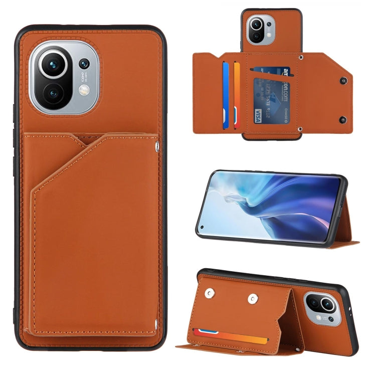 Skin Feel PU + TPU + PC Back Cover Shockproof Case with Card Slots & Holder & Photo Frame, For OPPO A93 5G, For OPPO A94, For Samsung Galaxy A02s (US Version), For Samsung Galaxy A02s (EU Version), For Samsung Galaxy A32 5G, For Xiaomi Mi 10T Lite 5G  ...