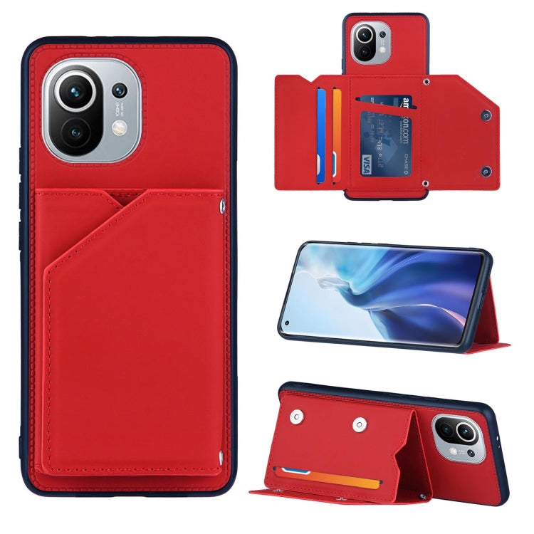 Skin Feel PU + TPU + PC Back Cover Shockproof Case with Card Slots & Holder & Photo Frame, For OPPO A93 5G, For OPPO A94, For Samsung Galaxy A02s (US Version), For Samsung Galaxy A02s (EU Version), For Samsung Galaxy A32 5G, For Xiaomi Mi 10T Lite 5G  ...