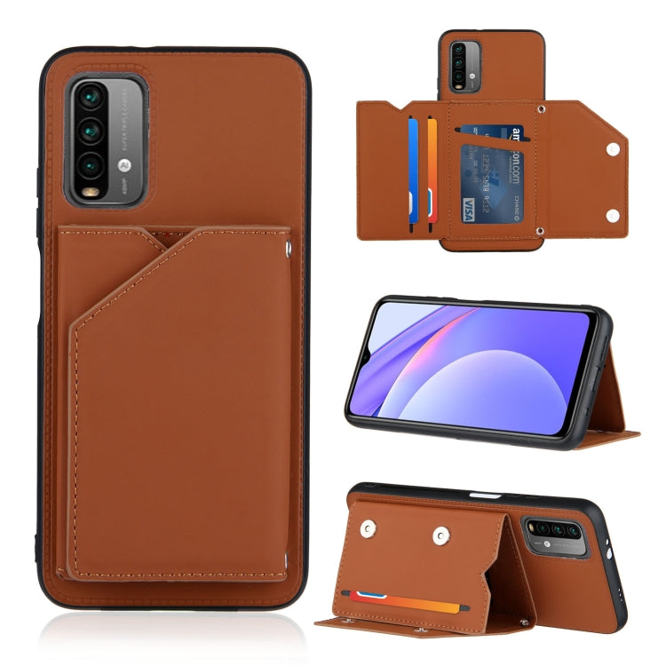Skin Feel PU + TPU + PC Back Cover Shockproof Case with Card Slots & Holder & Photo Frame, For OPPO A93 5G, For OPPO A94, For Samsung Galaxy A02s (US Version), For Samsung Galaxy A02s (EU Version), For Samsung Galaxy A32 5G, For Xiaomi Mi 10T Lite 5G  ...