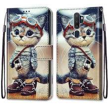 Load image into Gallery viewer, Coloured Drawing Cross Texture Horizontal Flip PU Leather Case with Holder &amp; Card Slots &amp; Wallet &amp; Lanyard, For OPPO A9 (2020) / A5 (2020) / A11X / A11, For OPPO A15 / A15s