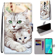 Load image into Gallery viewer, Coloured Drawing Cross Texture Horizontal Flip PU Leather Case with Holder &amp; Card Slots &amp; Wallet &amp; Lanyard, For OPPO A9 (2020) / A5 (2020) / A11X / A11, For OPPO A15 / A15s