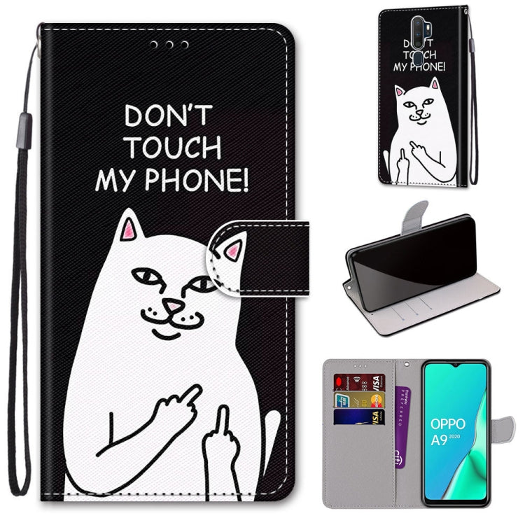 Coloured Drawing Cross Texture Horizontal Flip PU Leather Case with Holder & Card Slots & Wallet & Lanyard, For OPPO A9 (2020) / A5 (2020) / A11X / A11, For OPPO A15 / A15s