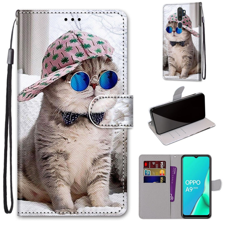 Coloured Drawing Cross Texture Horizontal Flip PU Leather Case with Holder & Card Slots & Wallet & Lanyard, For OPPO A9 (2020) / A5 (2020) / A11X / A11, For OPPO A15 / A15s