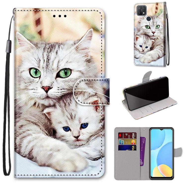 Coloured Drawing Cross Texture Horizontal Flip PU Leather Case with Holder & Card Slots & Wallet & Lanyard, For OPPO A9 (2020) / A5 (2020) / A11X / A11, For OPPO A15 / A15s