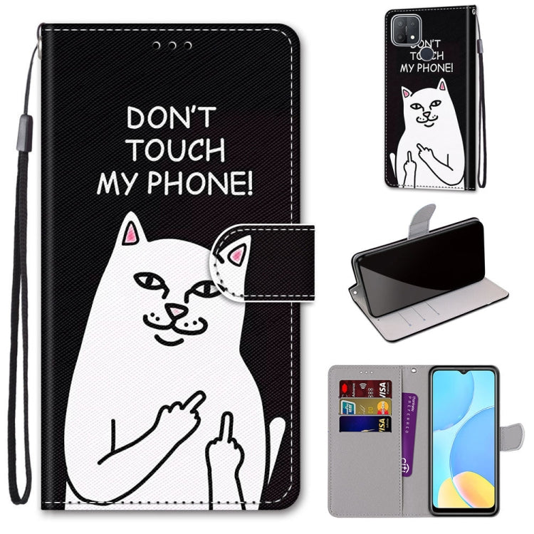 Coloured Drawing Cross Texture Horizontal Flip PU Leather Case with Holder & Card Slots & Wallet & Lanyard, For OPPO A9 (2020) / A5 (2020) / A11X / A11, For OPPO A15 / A15s