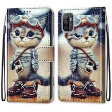 Load image into Gallery viewer, Coloured Drawing Cross Texture Horizontal Flip PU Leather Case with Holder &amp; Card Slots &amp; Wallet &amp; Lanyard, For OPPO A53 4G(2020) / A53s / A32 / A33 (2020), For OPPO F17 Pro / A93 4G / Reno4 Lite / Reno4 F