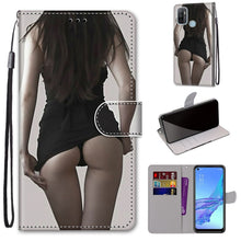 Load image into Gallery viewer, Coloured Drawing Cross Texture Horizontal Flip PU Leather Case with Holder &amp; Card Slots &amp; Wallet &amp; Lanyard, For OPPO A53 4G(2020) / A53s / A32 / A33 (2020), For OPPO F17 Pro / A93 4G / Reno4 Lite / Reno4 F