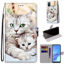 Load image into Gallery viewer, Coloured Drawing Cross Texture Horizontal Flip PU Leather Case with Holder &amp; Card Slots &amp; Wallet &amp; Lanyard, For OPPO A53 4G(2020) / A53s / A32 / A33 (2020), For OPPO F17 Pro / A93 4G / Reno4 Lite / Reno4 F