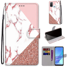 Load image into Gallery viewer, Coloured Drawing Cross Texture Horizontal Flip PU Leather Case with Holder &amp; Card Slots &amp; Wallet &amp; Lanyard, For OPPO A53 4G(2020) / A53s / A32 / A33 (2020), For OPPO F17 Pro / A93 4G / Reno4 Lite / Reno4 F