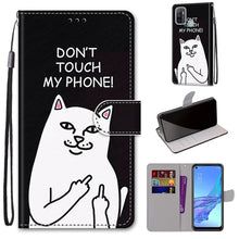 Load image into Gallery viewer, Coloured Drawing Cross Texture Horizontal Flip PU Leather Case with Holder &amp; Card Slots &amp; Wallet &amp; Lanyard, For OPPO A53 4G(2020) / A53s / A32 / A33 (2020), For OPPO F17 Pro / A93 4G / Reno4 Lite / Reno4 F