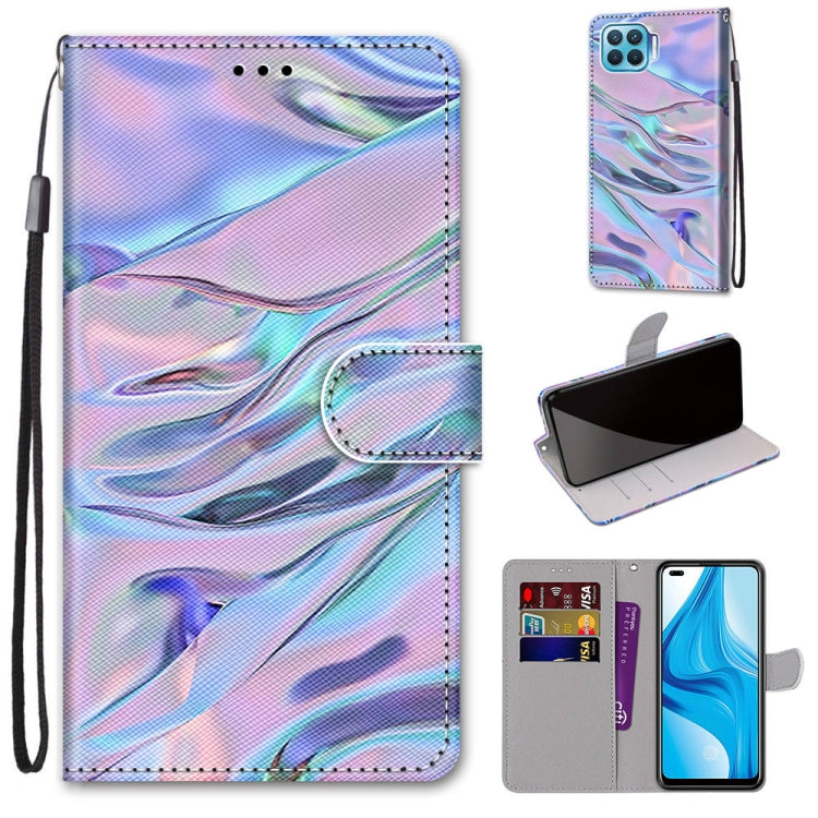 Coloured Drawing Cross Texture Horizontal Flip PU Leather Case with Holder & Card Slots & Wallet & Lanyard, For OPPO A53 4G(2020) / A53s / A32 / A33 (2020), For OPPO F17 Pro / A93 4G / Reno4 Lite / Reno4 F