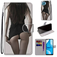 Load image into Gallery viewer, Coloured Drawing Cross Texture Horizontal Flip PU Leather Case with Holder &amp; Card Slots &amp; Wallet &amp; Lanyard, For OPPO A53 4G(2020) / A53s / A32 / A33 (2020), For OPPO F17 Pro / A93 4G / Reno4 Lite / Reno4 F