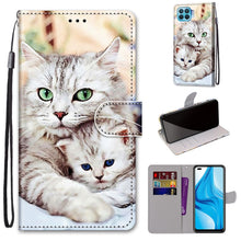 Load image into Gallery viewer, Coloured Drawing Cross Texture Horizontal Flip PU Leather Case with Holder &amp; Card Slots &amp; Wallet &amp; Lanyard, For OPPO A53 4G(2020) / A53s / A32 / A33 (2020), For OPPO F17 Pro / A93 4G / Reno4 Lite / Reno4 F