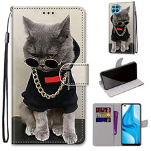 Load image into Gallery viewer, Coloured Drawing Cross Texture Horizontal Flip PU Leather Case with Holder &amp; Card Slots &amp; Wallet &amp; Lanyard, For OPPO A53 4G(2020) / A53s / A32 / A33 (2020), For OPPO F17 Pro / A93 4G / Reno4 Lite / Reno4 F
