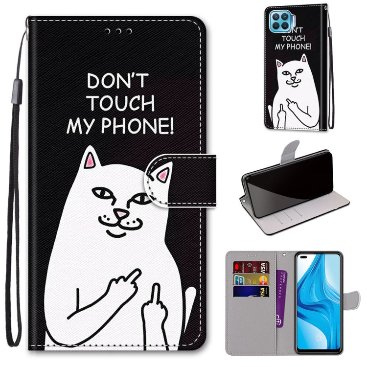 Coloured Drawing Cross Texture Horizontal Flip PU Leather Case with Holder & Card Slots & Wallet & Lanyard, For OPPO A53 4G(2020) / A53s / A32 / A33 (2020), For OPPO F17 Pro / A93 4G / Reno4 Lite / Reno4 F