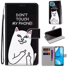 Load image into Gallery viewer, Coloured Drawing Cross Texture Horizontal Flip PU Leather Case with Holder &amp; Card Slots &amp; Wallet &amp; Lanyard, For OPPO A53 4G(2020) / A53s / A32 / A33 (2020), For OPPO F17 Pro / A93 4G / Reno4 Lite / Reno4 F