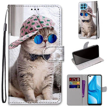 Load image into Gallery viewer, Coloured Drawing Cross Texture Horizontal Flip PU Leather Case with Holder &amp; Card Slots &amp; Wallet &amp; Lanyard, For OPPO A53 4G(2020) / A53s / A32 / A33 (2020), For OPPO F17 Pro / A93 4G / Reno4 Lite / Reno4 F
