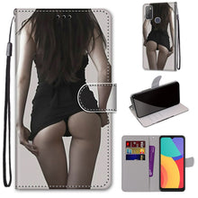 Load image into Gallery viewer, Coloured Drawing Cross Texture Horizontal Flip PU Leather Case with Holder &amp; Card Slots &amp; Wallet &amp; Lanyard, For Alcatel 3L 2021, For Xiaomi Redmi K40 / K40 Pro / K40 Pro+