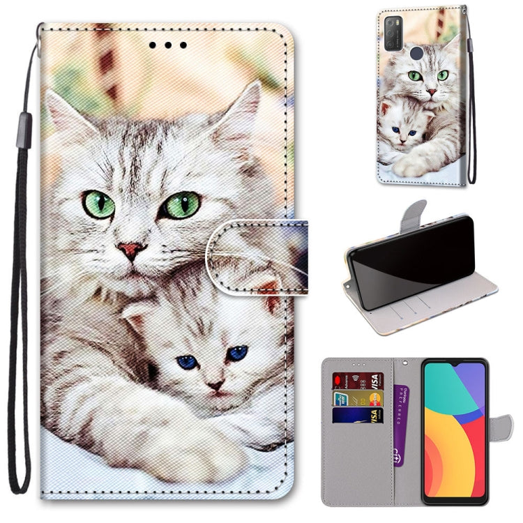 Coloured Drawing Cross Texture Horizontal Flip PU Leather Case with Holder & Card Slots & Wallet & Lanyard, For Alcatel 3L 2021, For Xiaomi Redmi K40 / K40 Pro / K40 Pro+