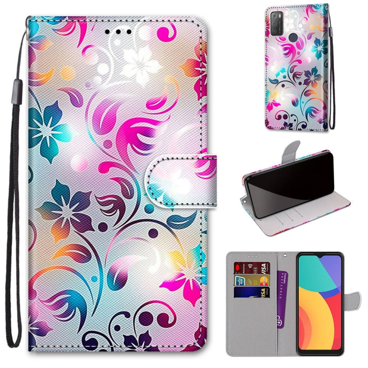 Coloured Drawing Cross Texture Horizontal Flip PU Leather Case with Holder & Card Slots & Wallet & Lanyard, For Alcatel 3L 2021, For Xiaomi Redmi K40 / K40 Pro / K40 Pro+