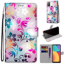 Load image into Gallery viewer, Coloured Drawing Cross Texture Horizontal Flip PU Leather Case with Holder &amp; Card Slots &amp; Wallet &amp; Lanyard, For Alcatel 3L 2021, For Xiaomi Redmi K40 / K40 Pro / K40 Pro+