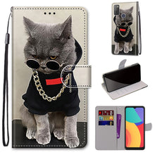 Load image into Gallery viewer, Coloured Drawing Cross Texture Horizontal Flip PU Leather Case with Holder &amp; Card Slots &amp; Wallet &amp; Lanyard, For Alcatel 3L 2021, For Xiaomi Redmi K40 / K40 Pro / K40 Pro+