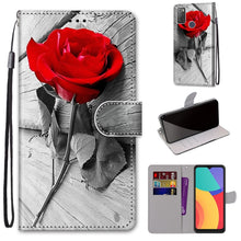 Load image into Gallery viewer, Coloured Drawing Cross Texture Horizontal Flip PU Leather Case with Holder &amp; Card Slots &amp; Wallet &amp; Lanyard, For Alcatel 3L 2021, For Xiaomi Redmi K40 / K40 Pro / K40 Pro+