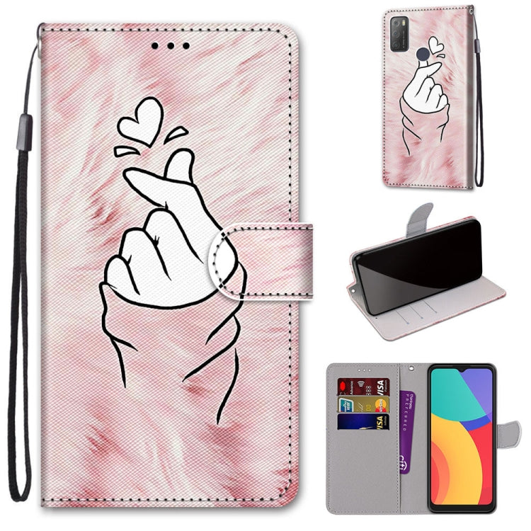 Coloured Drawing Cross Texture Horizontal Flip PU Leather Case with Holder & Card Slots & Wallet & Lanyard, For Alcatel 3L 2021, For Xiaomi Redmi K40 / K40 Pro / K40 Pro+