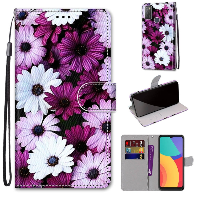 Coloured Drawing Cross Texture Horizontal Flip PU Leather Case with Holder & Card Slots & Wallet & Lanyard, For Alcatel 3L 2021, For Xiaomi Redmi K40 / K40 Pro / K40 Pro+