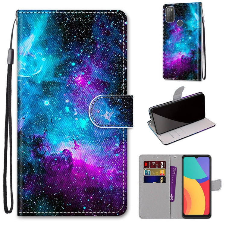Coloured Drawing Cross Texture Horizontal Flip PU Leather Case with Holder & Card Slots & Wallet & Lanyard, For Alcatel 3L 2021, For Xiaomi Redmi K40 / K40 Pro / K40 Pro+