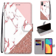 Load image into Gallery viewer, Coloured Drawing Cross Texture Horizontal Flip PU Leather Case with Holder &amp; Card Slots &amp; Wallet &amp; Lanyard, For Alcatel 3L 2021, For Xiaomi Redmi K40 / K40 Pro / K40 Pro+