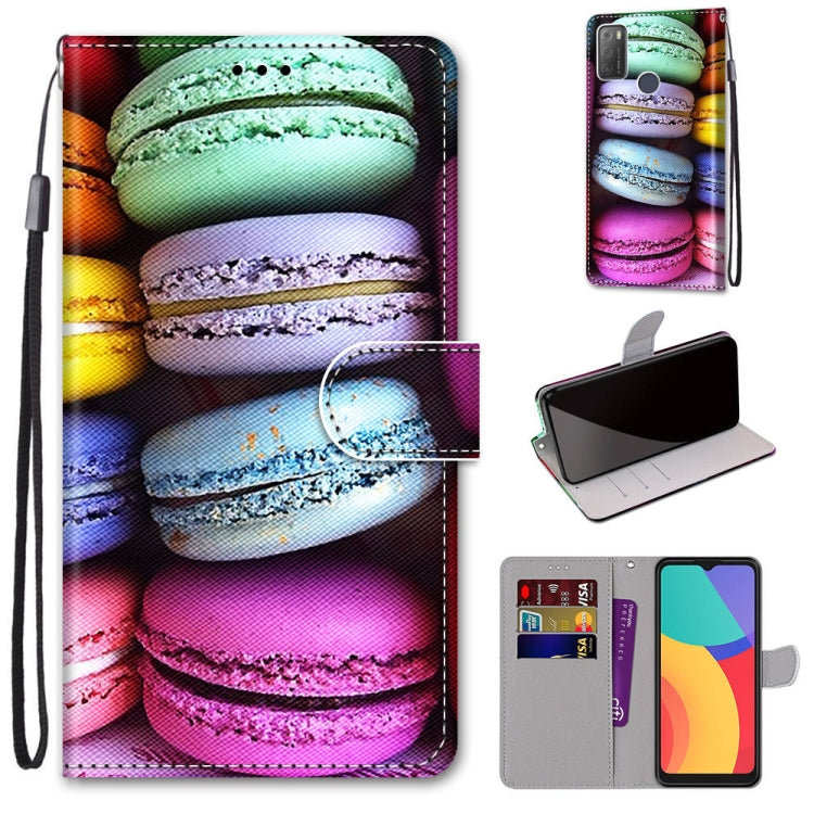 Coloured Drawing Cross Texture Horizontal Flip PU Leather Case with Holder & Card Slots & Wallet & Lanyard, For Alcatel 3L 2021, For Xiaomi Redmi K40 / K40 Pro / K40 Pro+