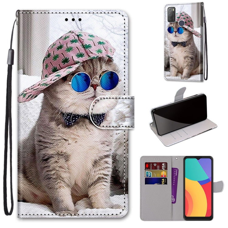 Coloured Drawing Cross Texture Horizontal Flip PU Leather Case with Holder & Card Slots & Wallet & Lanyard, For Alcatel 3L 2021, For Xiaomi Redmi K40 / K40 Pro / K40 Pro+