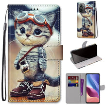 Load image into Gallery viewer, Coloured Drawing Cross Texture Horizontal Flip PU Leather Case with Holder &amp; Card Slots &amp; Wallet &amp; Lanyard, For Alcatel 3L 2021, For Xiaomi Redmi K40 / K40 Pro / K40 Pro+